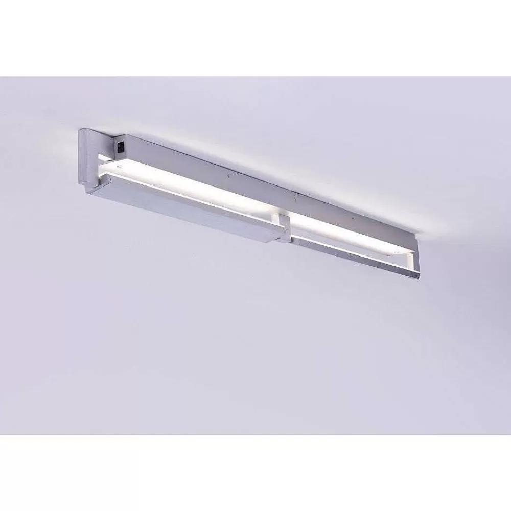 Paul Neuhaus Q-Serie Applique Murale / Plafonnier Paul Neuhaus Q-Matteo Led Aluminium, 2 Lumieres, Telecommandes