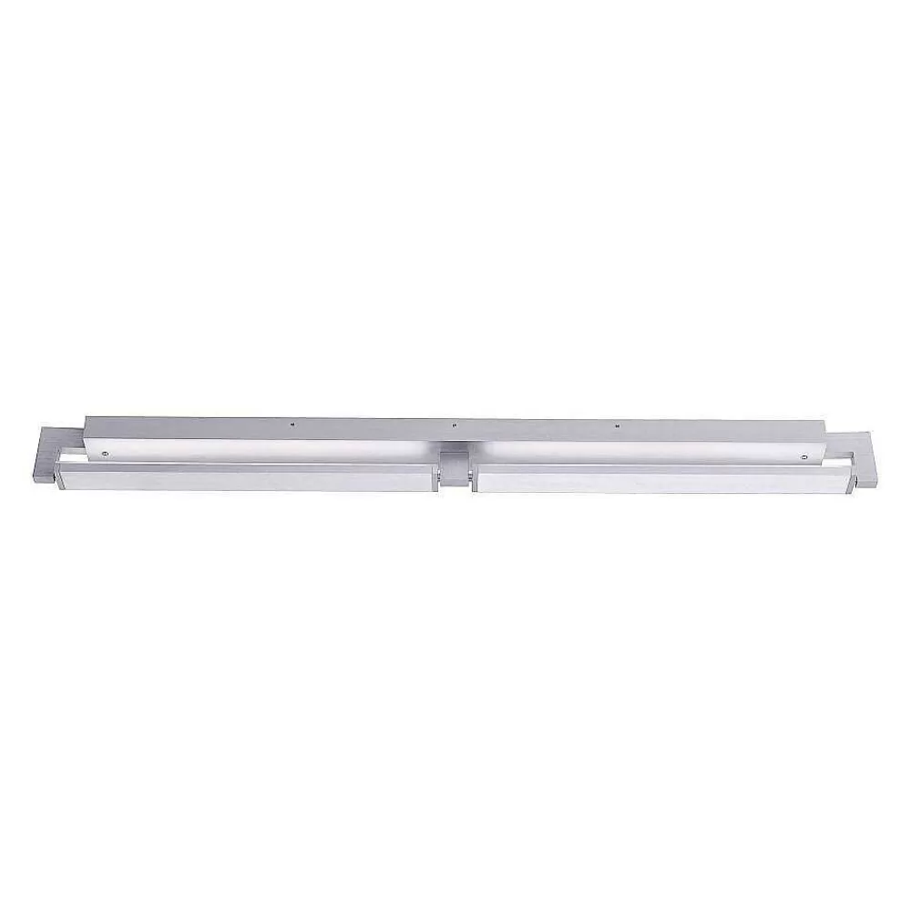 Paul Neuhaus Q-Serie Applique Murale / Plafonnier Paul Neuhaus Q-Matteo Led Aluminium, 2 Lumieres, Telecommandes
