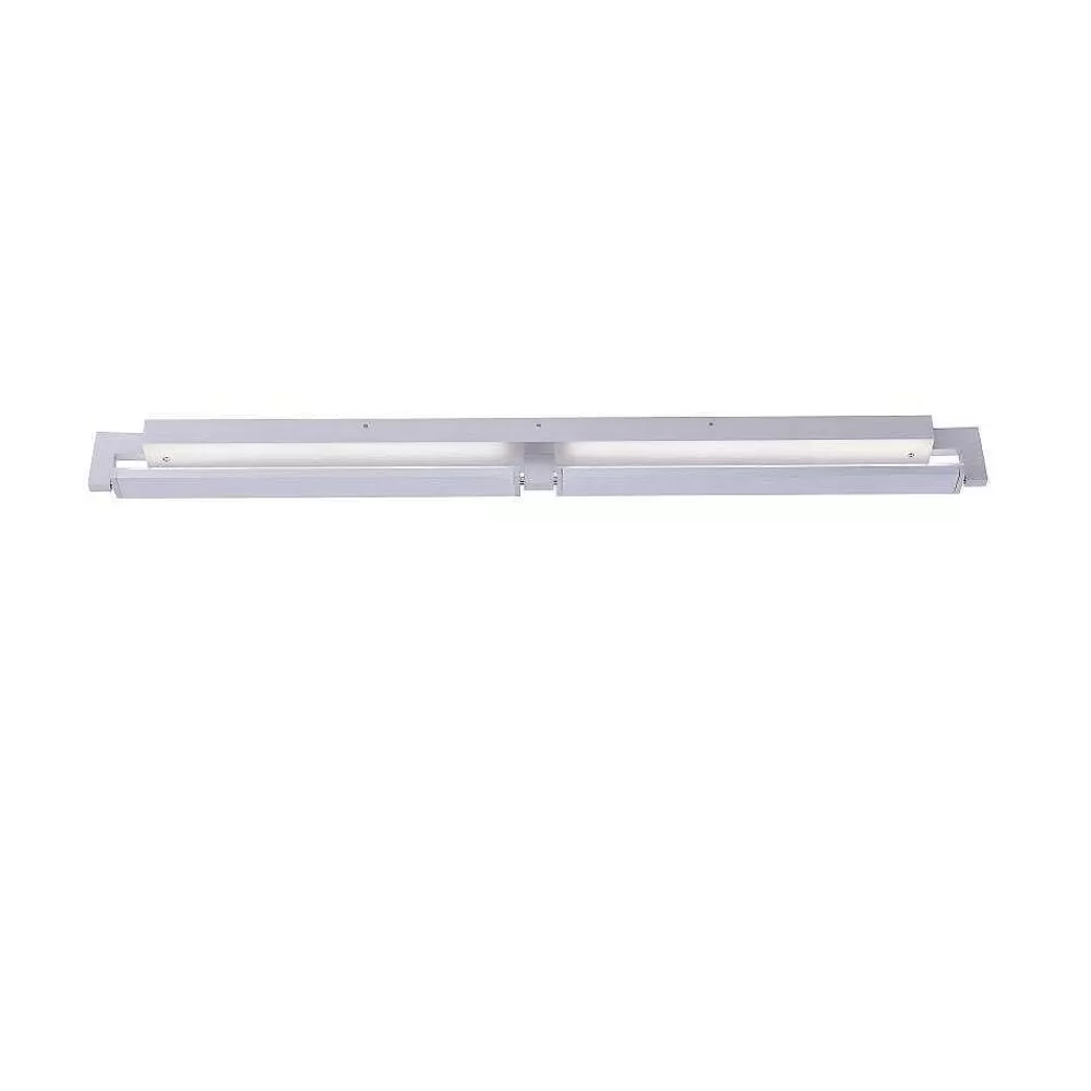 Paul Neuhaus Q-Serie Applique Murale / Plafonnier Paul Neuhaus Q-Matteo Led Aluminium, 2 Lumieres, Telecommandes