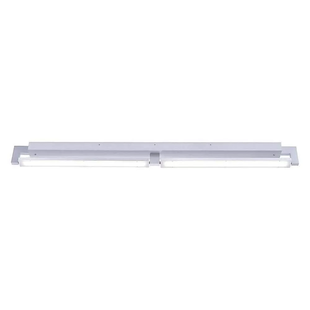Paul Neuhaus Q-Serie Applique Murale / Plafonnier Paul Neuhaus Q-Matteo Led Aluminium, 2 Lumieres, Telecommandes