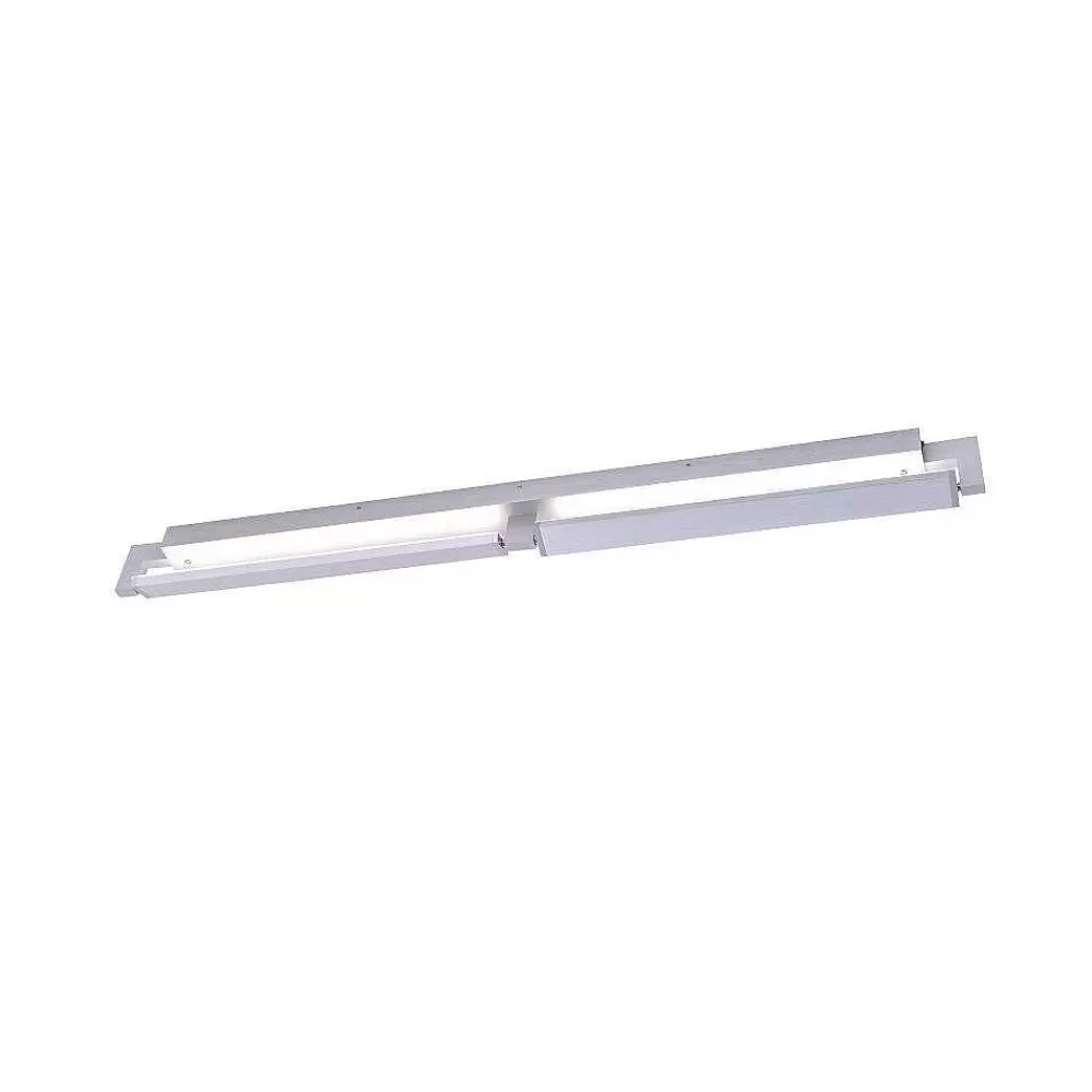 Paul Neuhaus Q-Serie Applique Murale / Plafonnier Paul Neuhaus Q-Matteo Led Aluminium, 2 Lumieres, Telecommandes