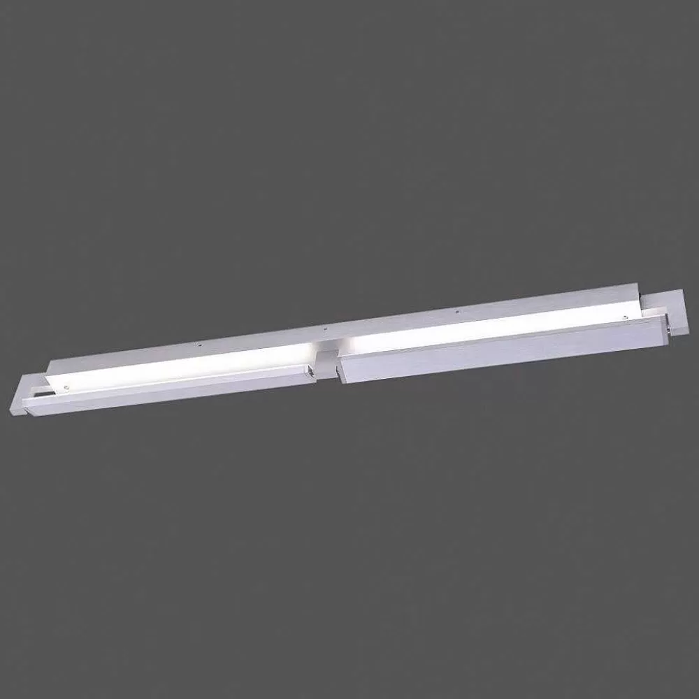 Paul Neuhaus Q-Serie Applique Murale / Plafonnier Paul Neuhaus Q-Matteo Led Aluminium, 2 Lumieres, Telecommandes