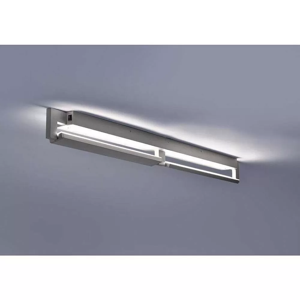 Paul Neuhaus Q-Serie Applique Murale / Plafonnier Paul Neuhaus Q-Matteo Led Aluminium, 2 Lumieres, Telecommandes