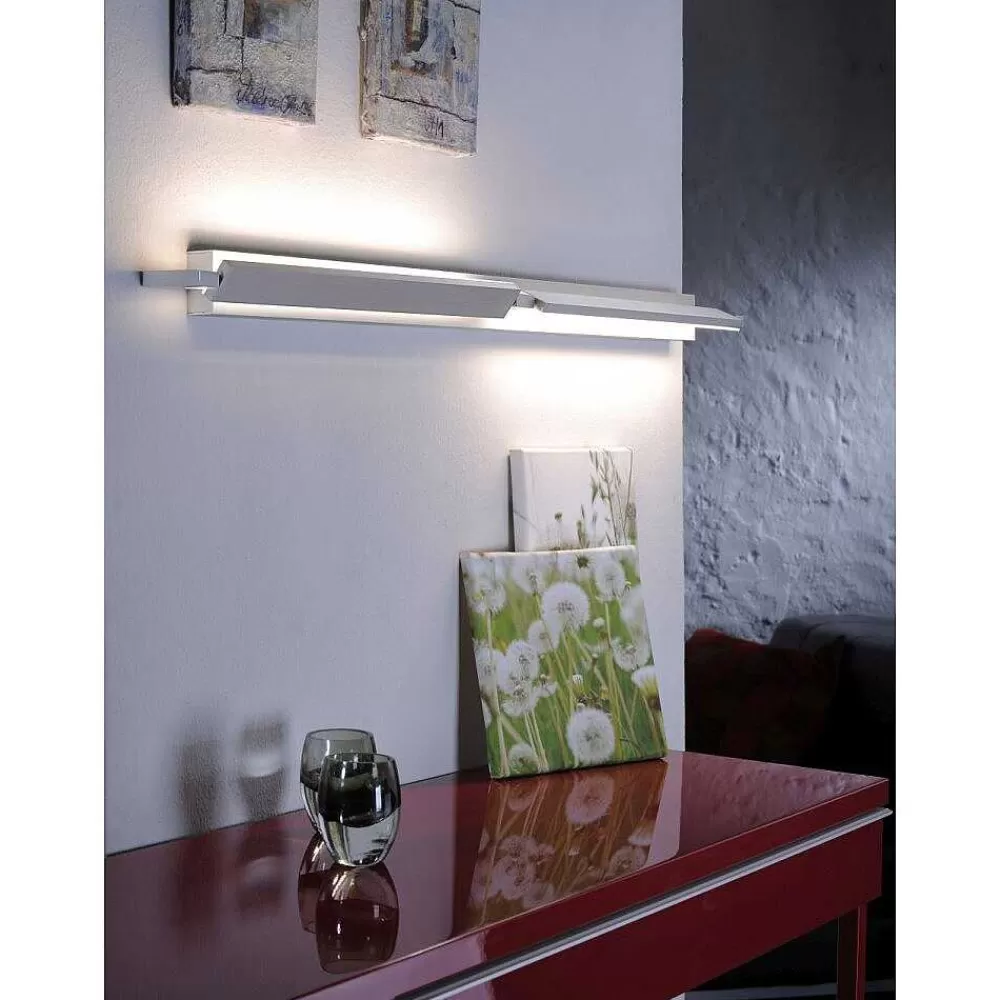 Paul Neuhaus Q-Serie Applique Murale / Plafonnier Paul Neuhaus Q-Matteo Led Aluminium, 2 Lumieres, Telecommandes