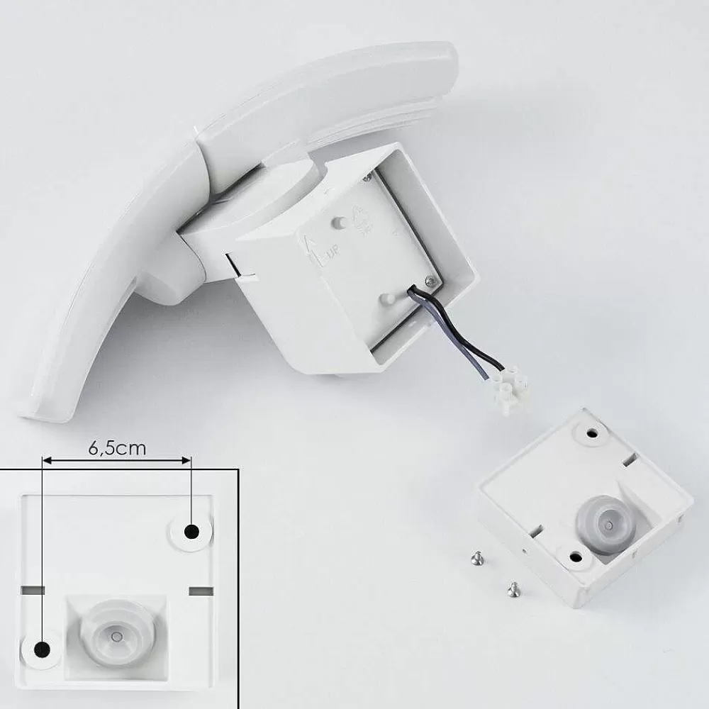 hofstein Applique Murale D'Exterieur Carnetin Led Blanc, 2 Lumieres, Detecteur De Mouvement