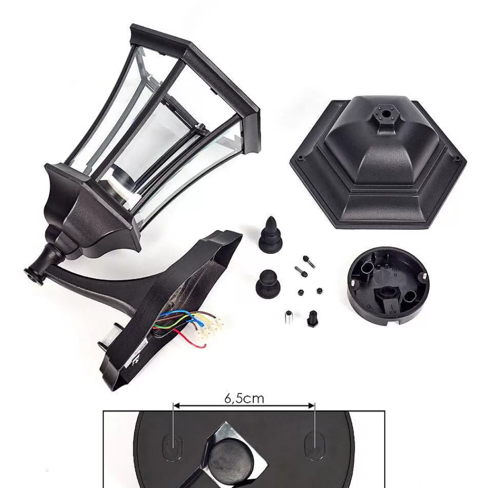 hofstein Applique Murale D'Exterieur Etoe Noir, 1 Lumiere, Detecteur De Mouvement