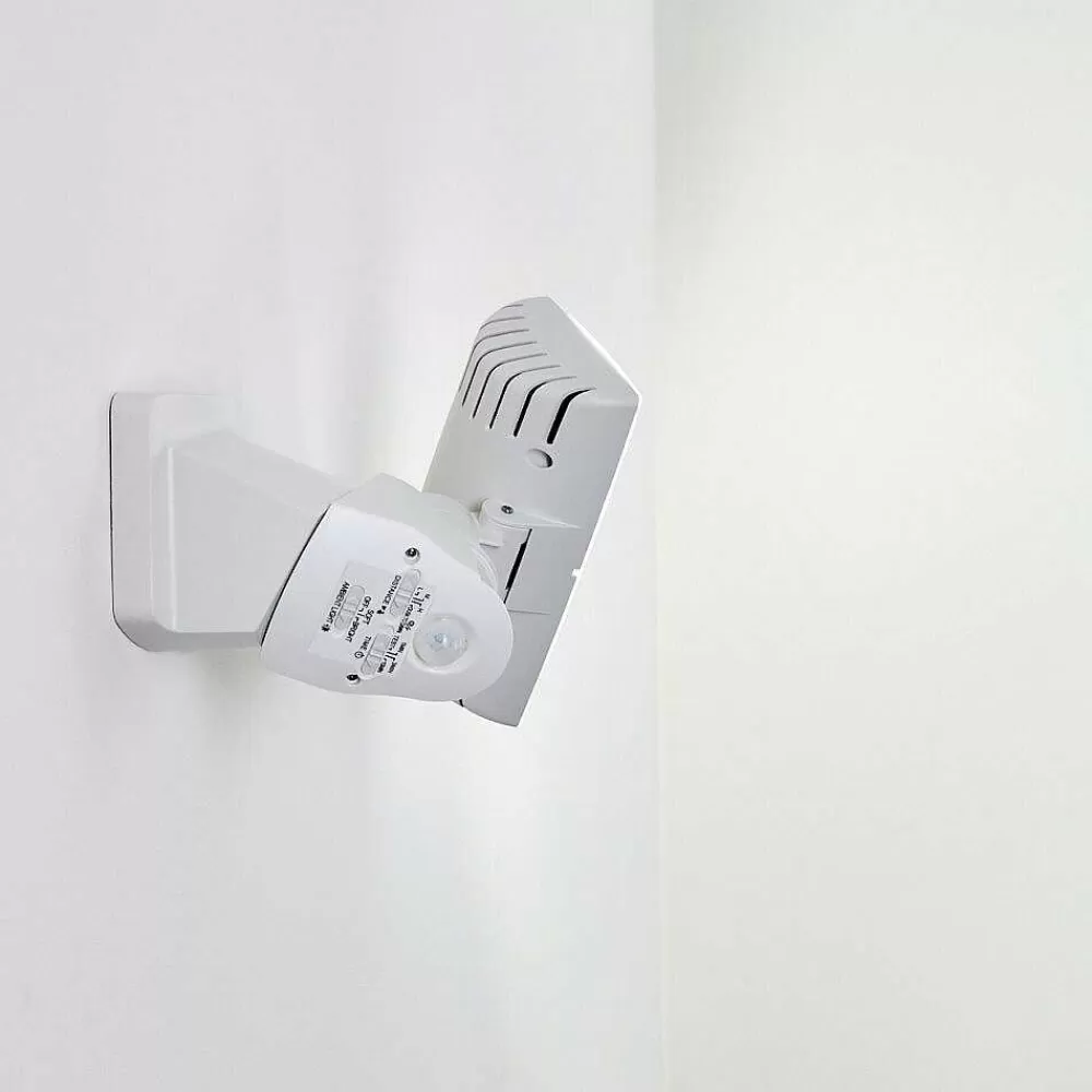 hofstein Applique Murale D'Exterieur Loit Led Blanc, 1 Lumiere, Detecteur De Mouvement
