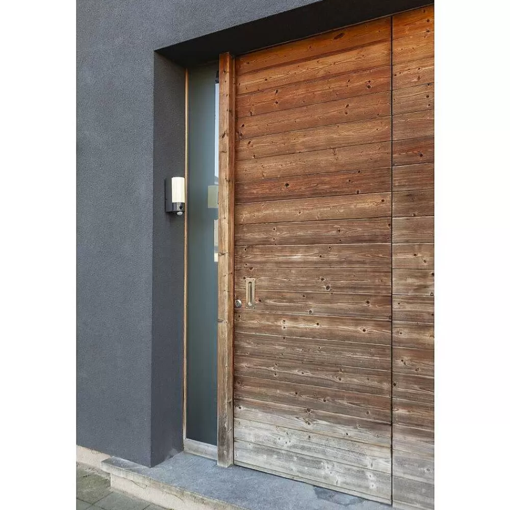 Luminaires Lutec Applique Murale D'Exterieur Lutec Pollux Led Anthracite, 1 Lumiere, Detecteur De Mouvement