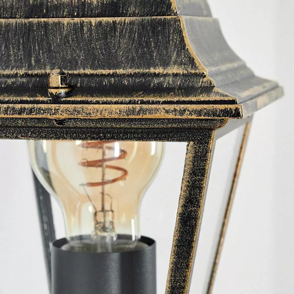 hofstein Applique Murale D'Exterieur Naofe Brun, Or, 1 Lumiere, Detecteur De Mouvement