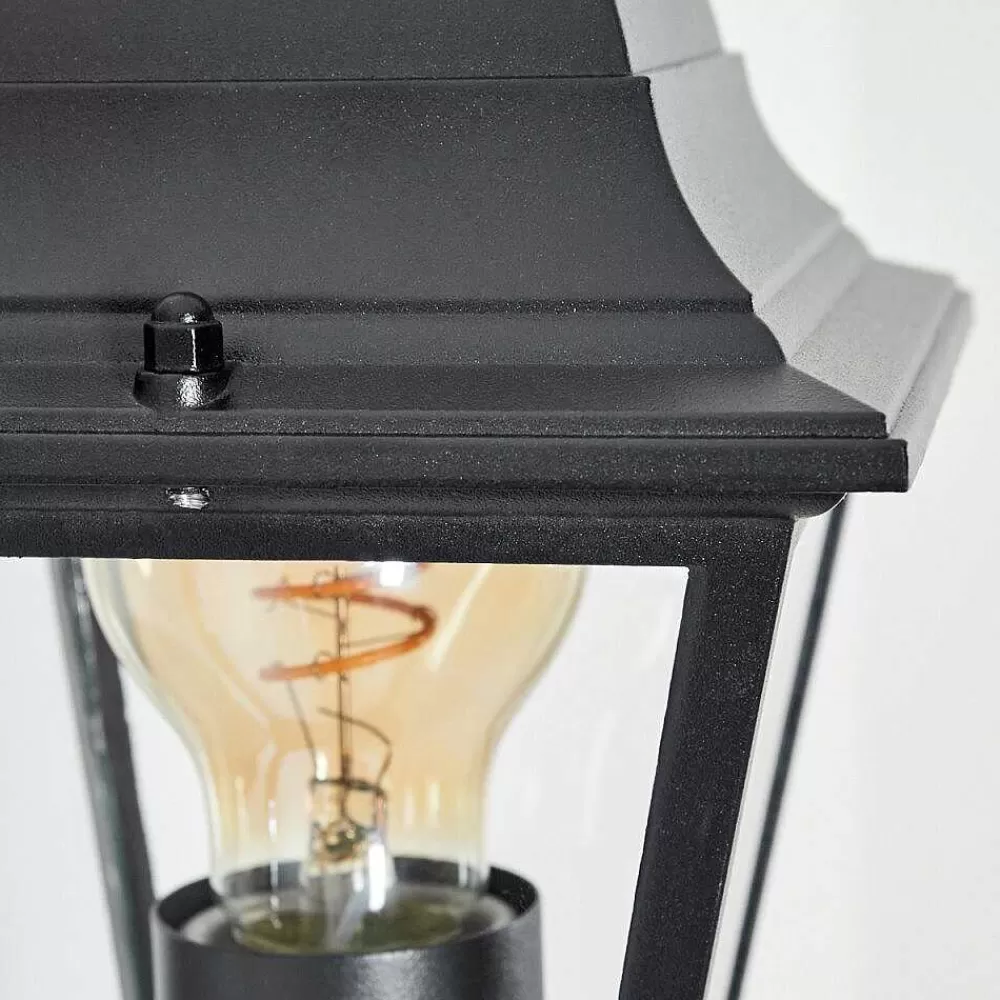 hofstein Applique Murale D'Exterieur Naofe Noir, 1 Lumiere, Detecteur De Mouvement