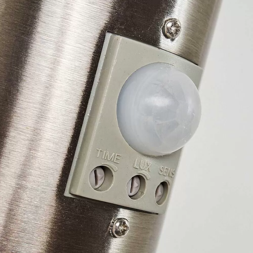 hofstein Applique Murale D'Exterieur Norburg Acier Inoxydable, 1 Lumiere, Detecteur De Mouvement