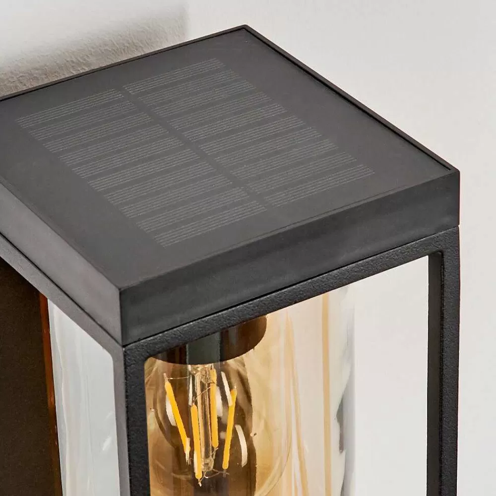 hofstein Applique Murale D'Exterieur Palanga Led Noir, 1 Lumiere, Detecteur De Mouvement