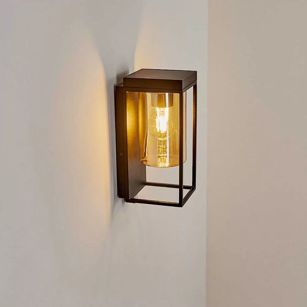 hofstein Applique Murale D'Exterieur Palanga Led Noir, 1 Lumiere, Detecteur De Mouvement