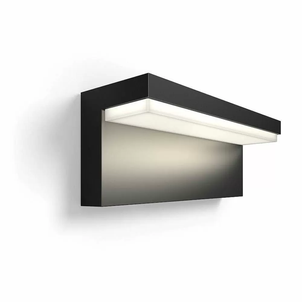 Luminaires Philips Applique Murale D'Exterieur Philips Hue Nyro Led Noir, 1 Lumiere, Changeur De Couleurs