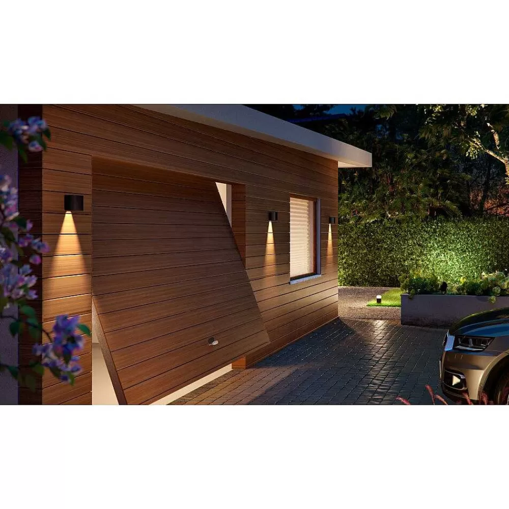 Luminaires Philips Applique Murale D'Exterieur Philips Hue Resonate Led Noir, 1 Lumiere, Changeur De Couleurs