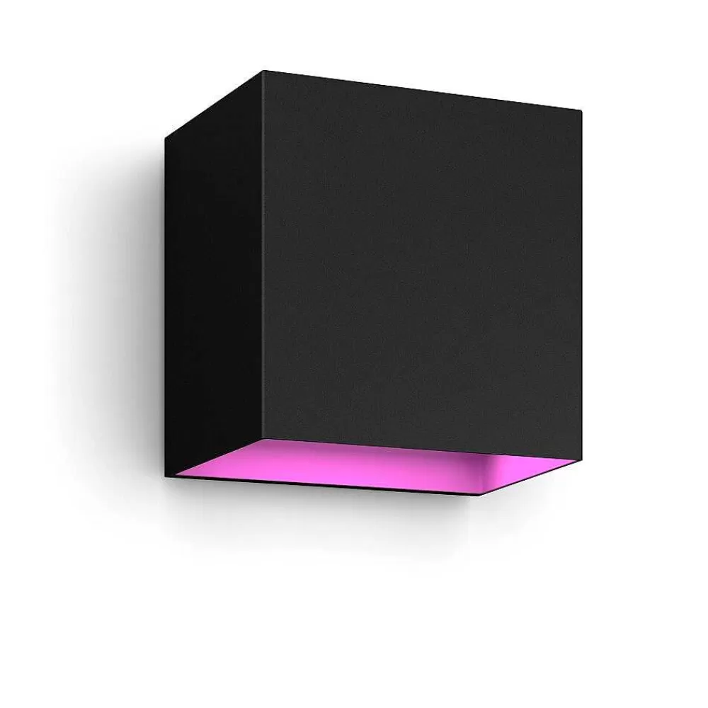 Luminaires Philips Applique Murale D'Exterieur Philips Hue Resonate Led Noir, 1 Lumiere, Changeur De Couleurs