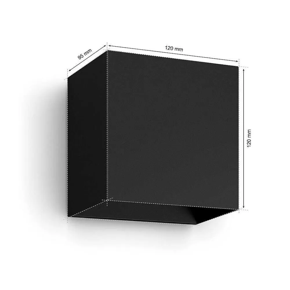 Luminaires Philips Applique Murale D'Exterieur Philips Hue Resonate Led Noir, 1 Lumiere, Changeur De Couleurs