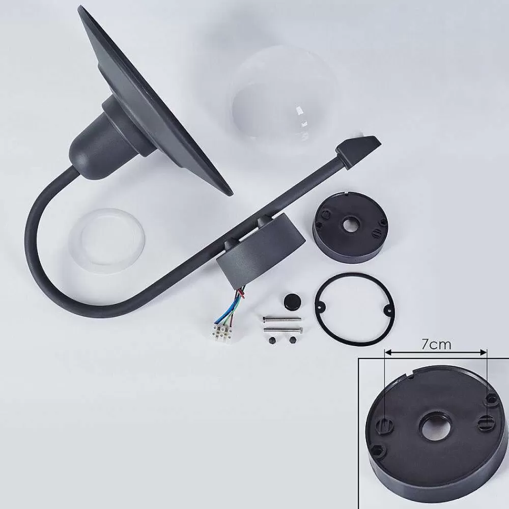 hofstein Applique Murale D'Exterieur Pohei Anthracite, 1 Lumiere, Detecteur De Mouvement