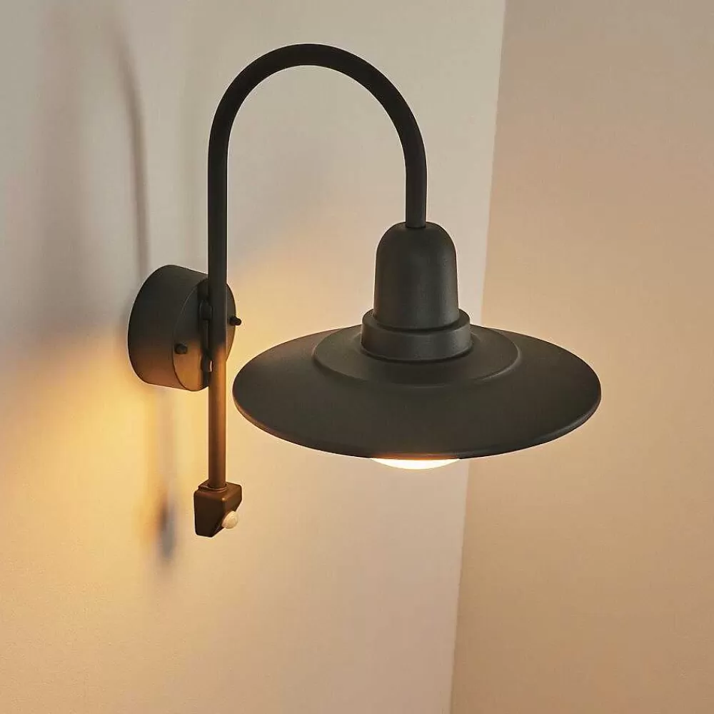 hofstein Applique Murale D'Exterieur Pohei Anthracite, 1 Lumiere, Detecteur De Mouvement