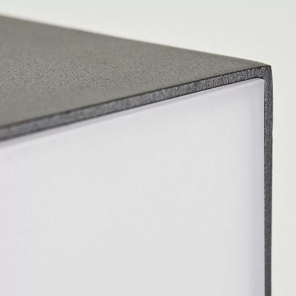 hofstein Applique Murale D'Exterieur Swanek Led Anthracite, 1 Lumiere, Detecteur De Mouvement