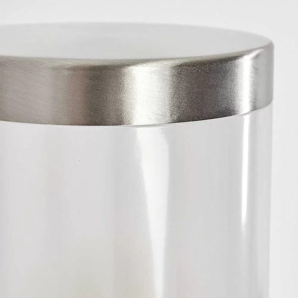 hofstein Applique Murale D'Exterieur Tolsona Acier Inoxydable, 2 Lumieres, Detecteur De Mouvement