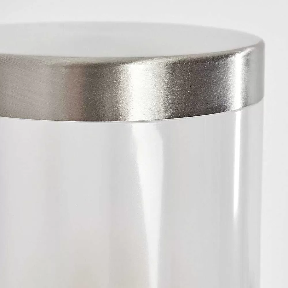 hofstein Applique Murale D'Exterieur Tolsona Nickel Mat, 1 Lumiere, Detecteur De Mouvement