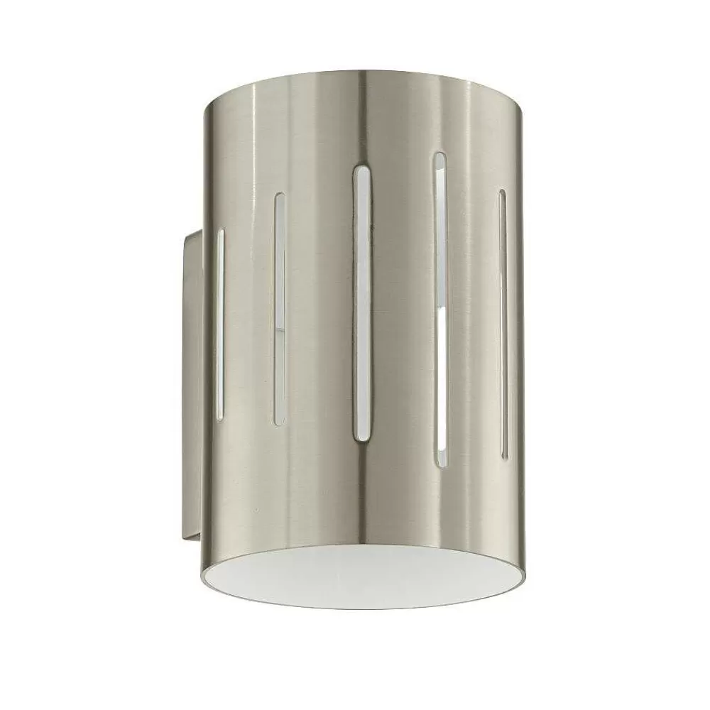 Luminaires Eglo Applique Murale Eglo Madras Chrome, Acier Inoxydable, Nickel Mat, 1 Lumiere
