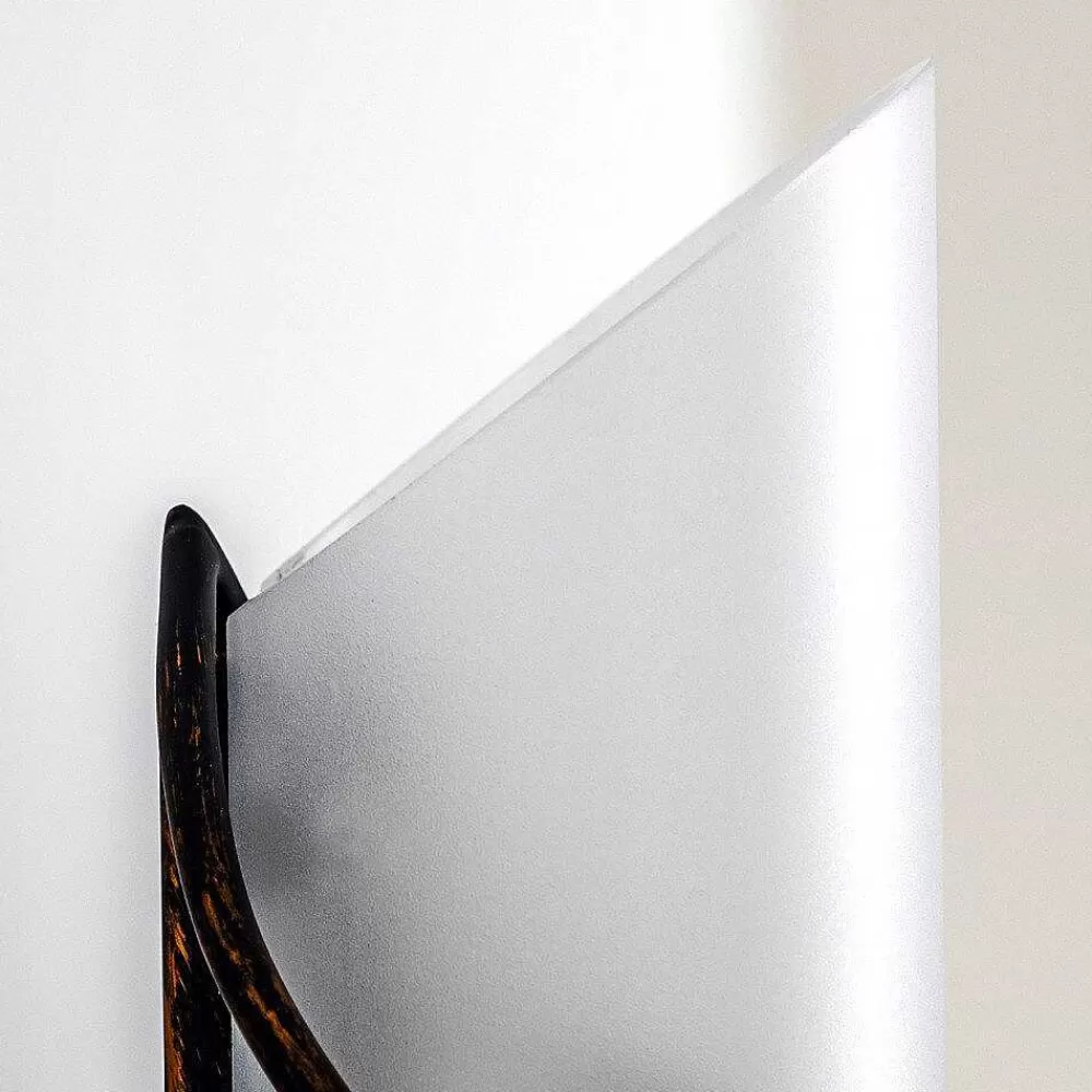 hofstein Applique Murale Globo Rania Acier Inoxydable, Noir, Blanc, 1 Lumiere