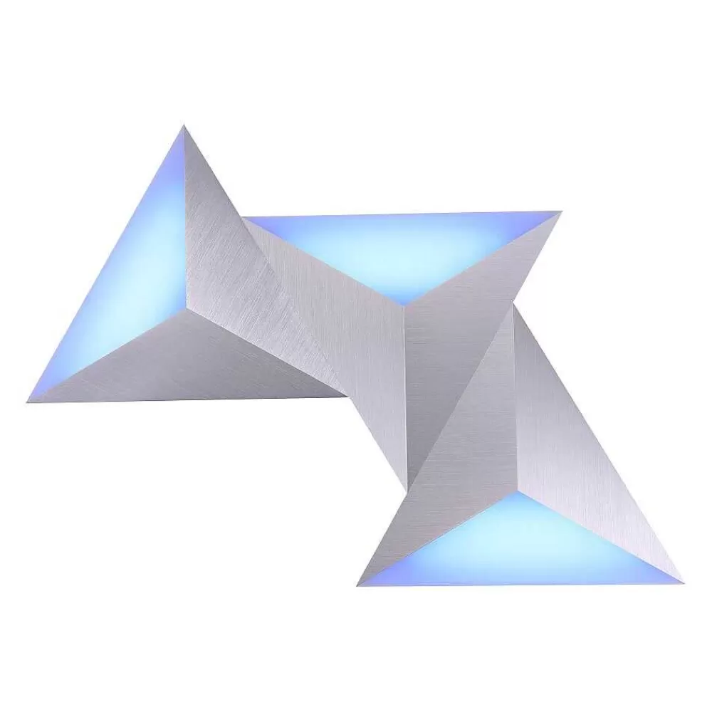 Paul Neuhaus Q-Serie Applique Murale Paul Neuhaus Neuhaus Q-Tetra Satellit Led Nickel Mat, 1 Lumiere, Telecommandes