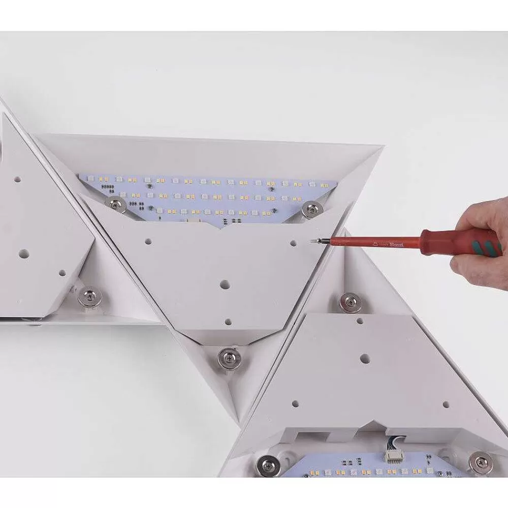 Paul Neuhaus Q-Serie Applique Murale Paul Neuhaus Neuhaus Q-Tetra Satellit Led Nickel Mat, 1 Lumiere, Telecommandes