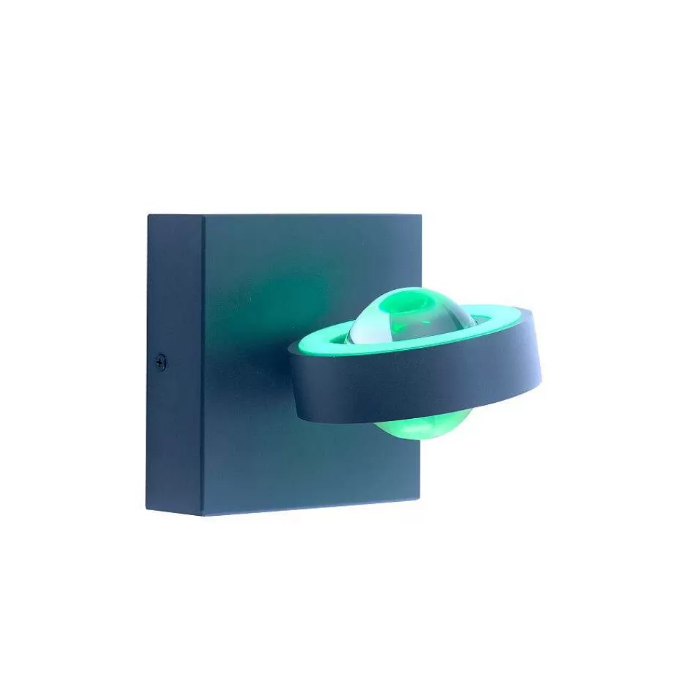 Paul Neuhaus Q-Serie Applique Murale Paul Neuhaus Q-Mia Led Anthracite, 2 Lumieres, Telecommandes