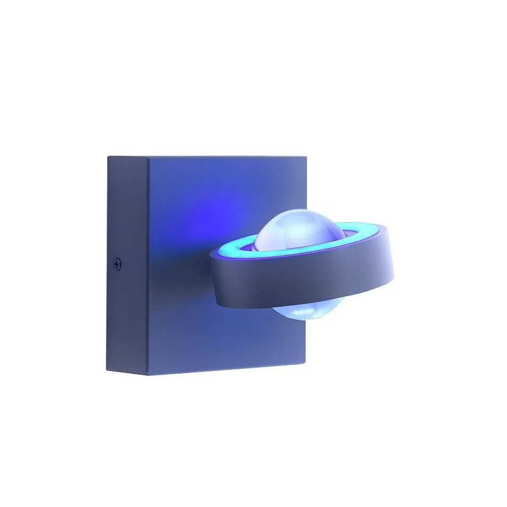 Paul Neuhaus Q-Serie Applique Murale Paul Neuhaus Q-Mia Led Anthracite, 2 Lumieres, Telecommandes