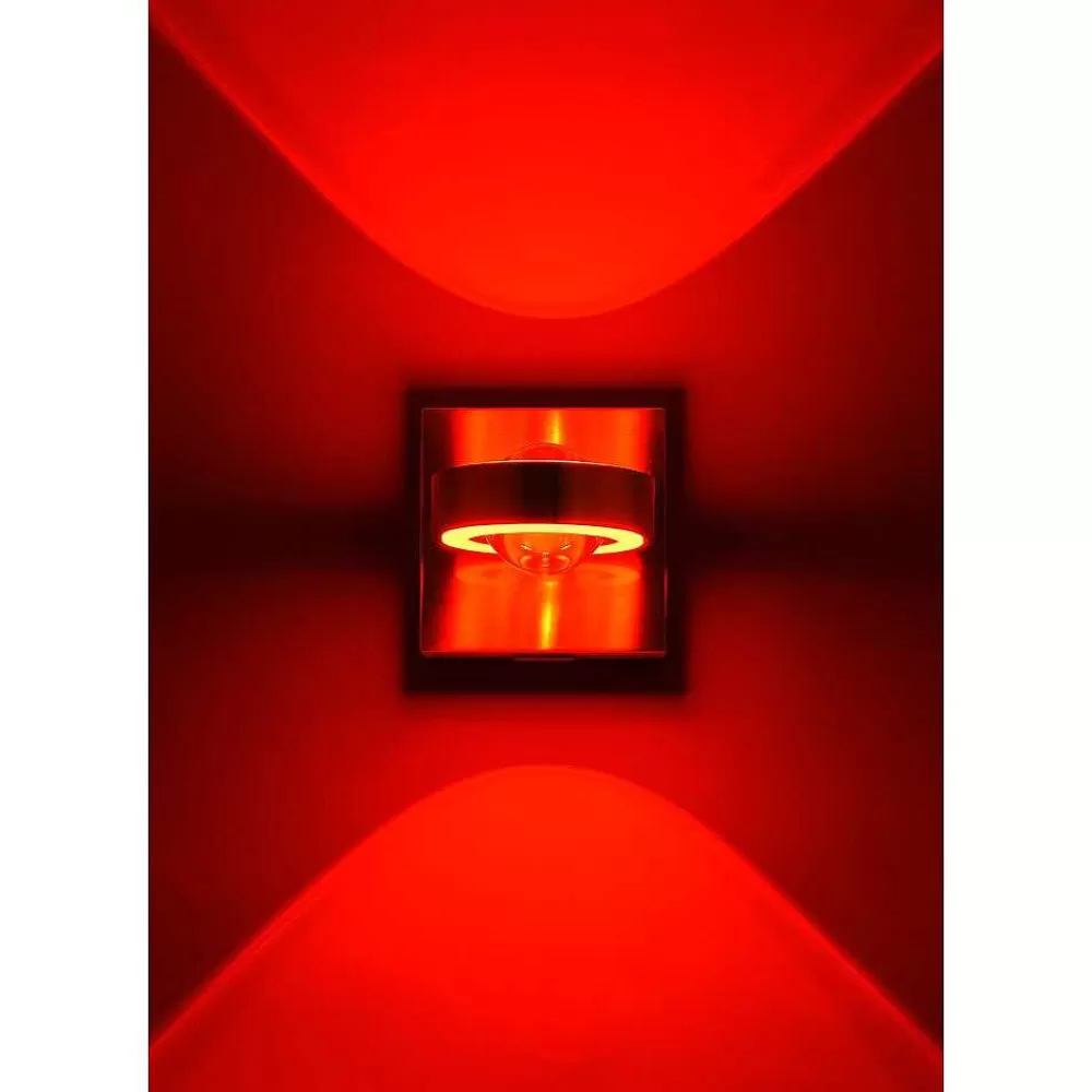Paul Neuhaus Q-Serie Applique Murale Paul Neuhaus Q-Mia Led Argente, 2 Lumieres, Telecommandes, Changeur De Couleurs