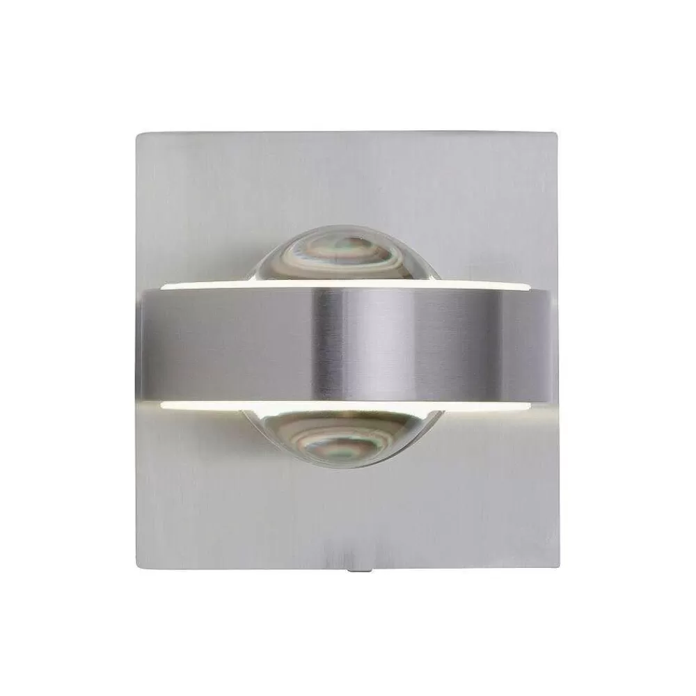 Paul Neuhaus Q-Serie Applique Murale Paul Neuhaus Q-Mia Led Argente, 2 Lumieres, Telecommandes, Changeur De Couleurs