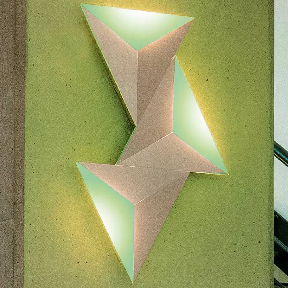Paul Neuhaus Q-Serie Applique Murale Paul Neuhaus Q-Tetra Led Aluminium, 3 Lumieres, Telecommandes, Changeur De Couleurs