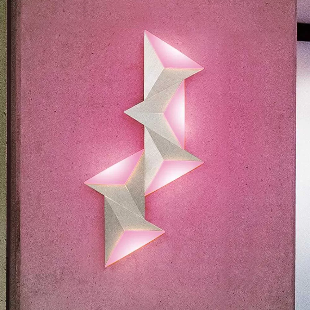 Paul Neuhaus Q-Serie Applique Murale Paul Neuhaus Q-Tetra Led Aluminium, 5 Lumieres, Telecommandes, Changeur De Couleurs