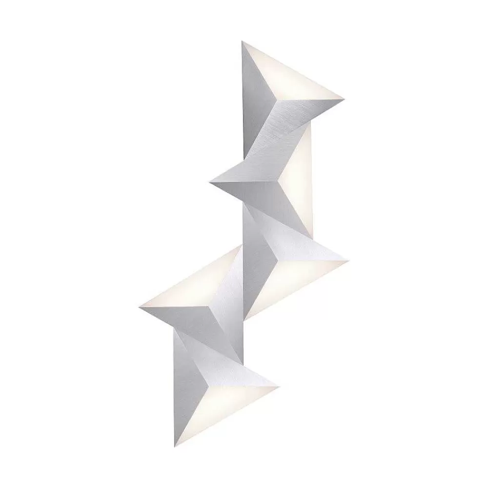 Paul Neuhaus Q-Serie Applique Murale Paul Neuhaus Q-Tetra Led Aluminium, 5 Lumieres, Telecommandes, Changeur De Couleurs
