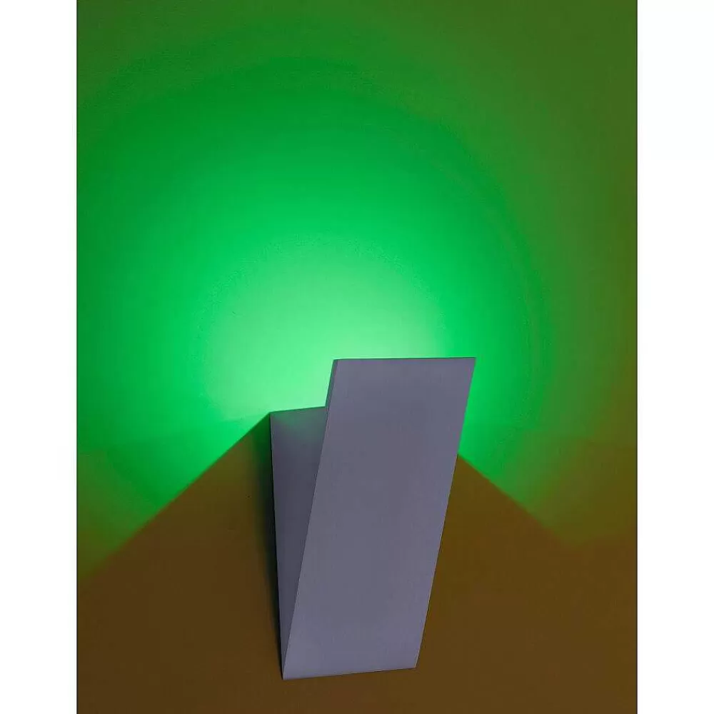 Paul Neuhaus Q-Serie Applique Murale Paul Neuhaus Q-Wedge Led Aluminium, 1 Lumiere, Telecommandes, Changeur De Couleurs