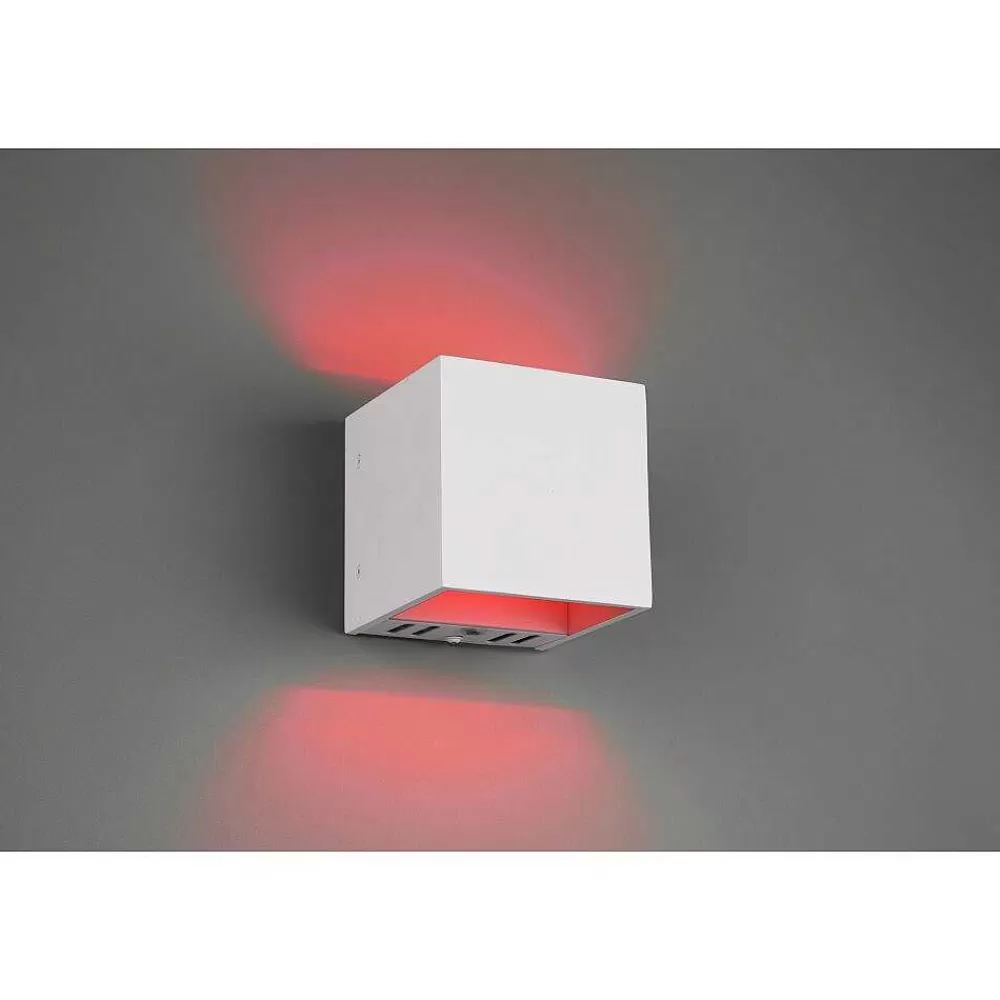 Luminaires Trio Applique Murale Trio Figo Led Blanc, 1 Lumiere, Telecommandes, Changeur De Couleurs