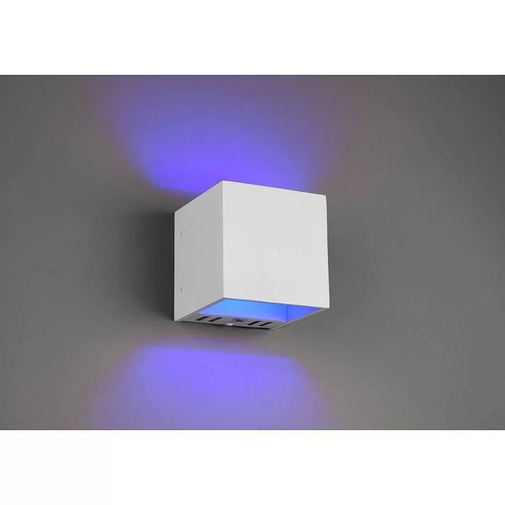 Luminaires Trio Applique Murale Trio Figo Led Blanc, 1 Lumiere, Telecommandes, Changeur De Couleurs