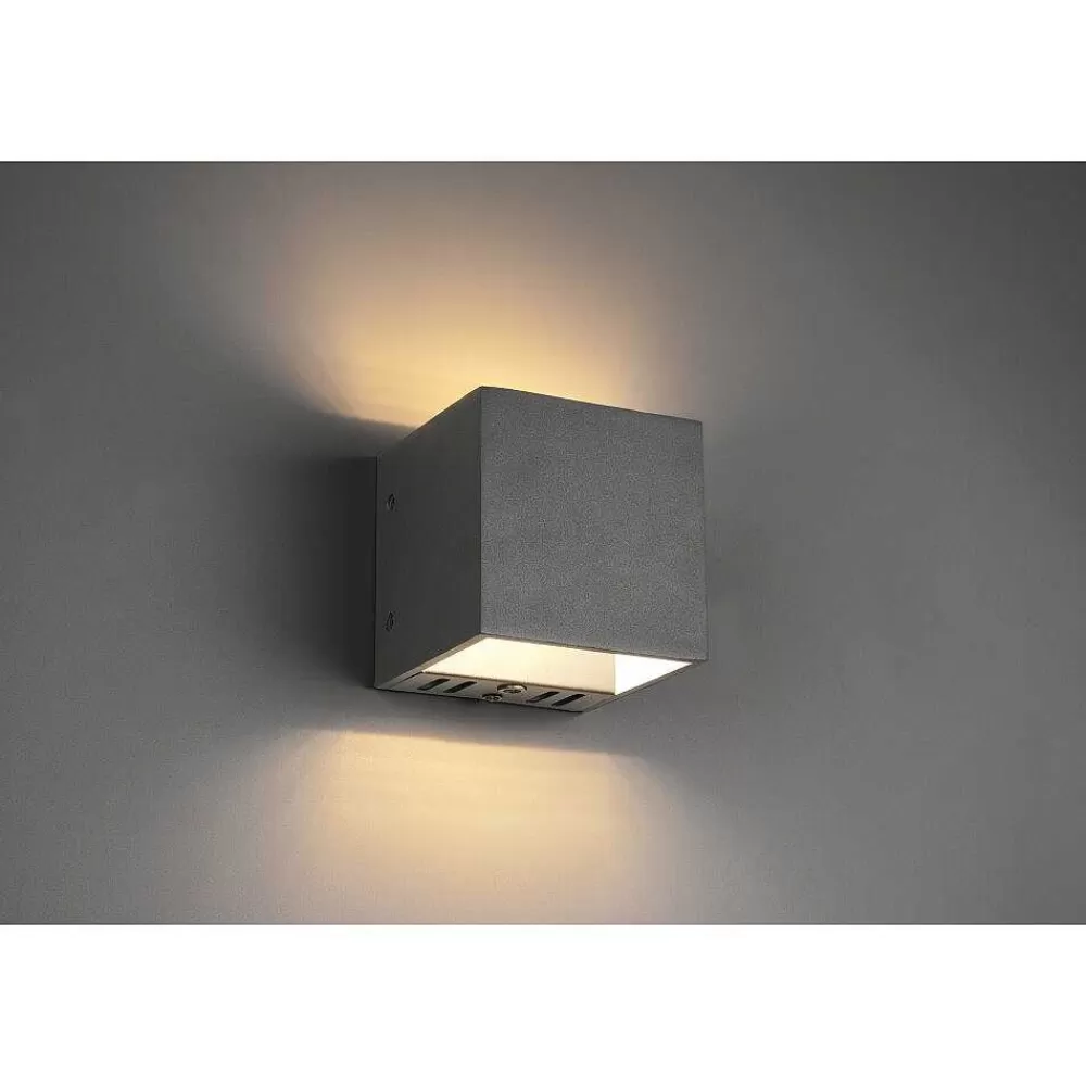 Luminaires Trio Applique Murale Trio Figo Led Noir, 1 Lumiere, Telecommandes, Changeur De Couleurs