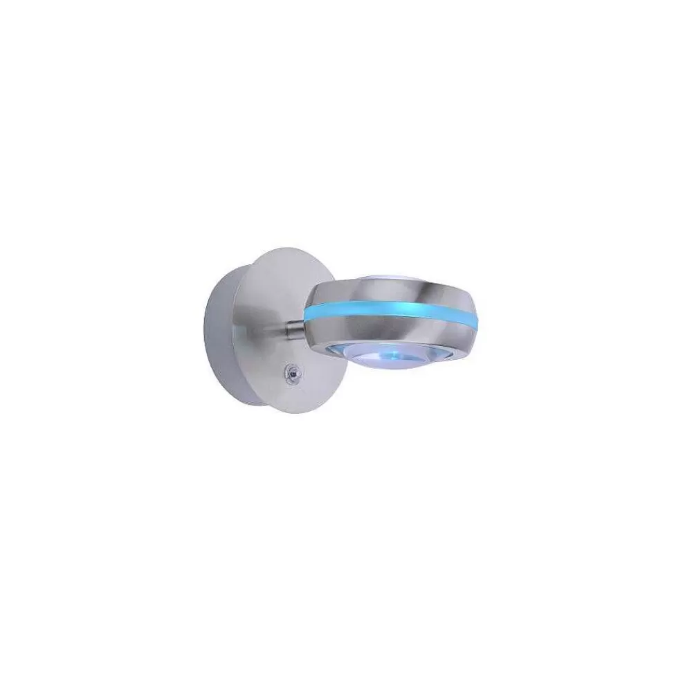Luminaires Trio Applique Murale Trio Leuchten Vista Led Nickel Mat, 2 Lumieres, Telecommandes, Changeur De Couleurs