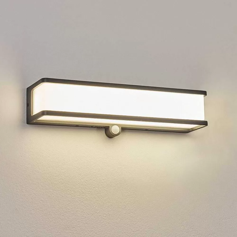 hofstein Applique Solaire Burseryd Led Anthracite, 1 Lumiere, Detecteur De Mouvement