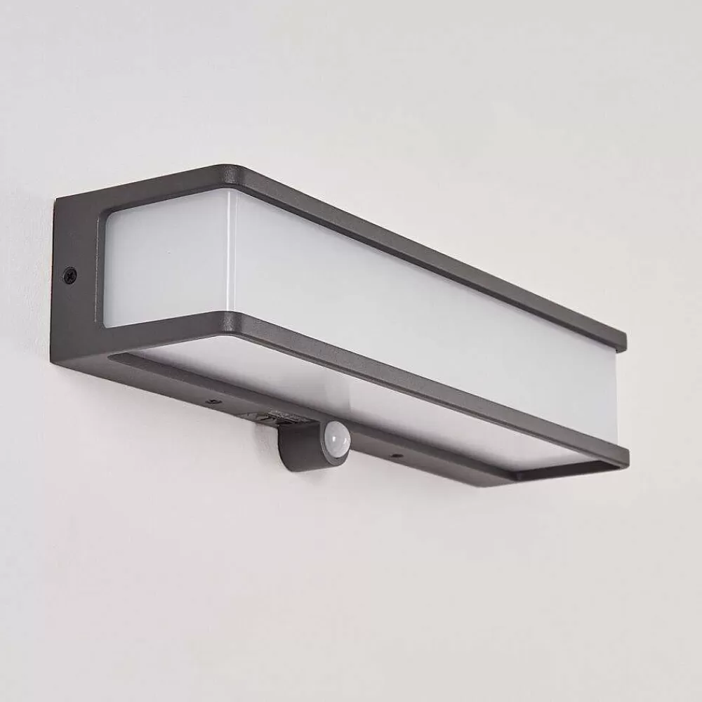 hofstein Applique Solaire Burseryd Led Anthracite, 1 Lumiere, Detecteur De Mouvement