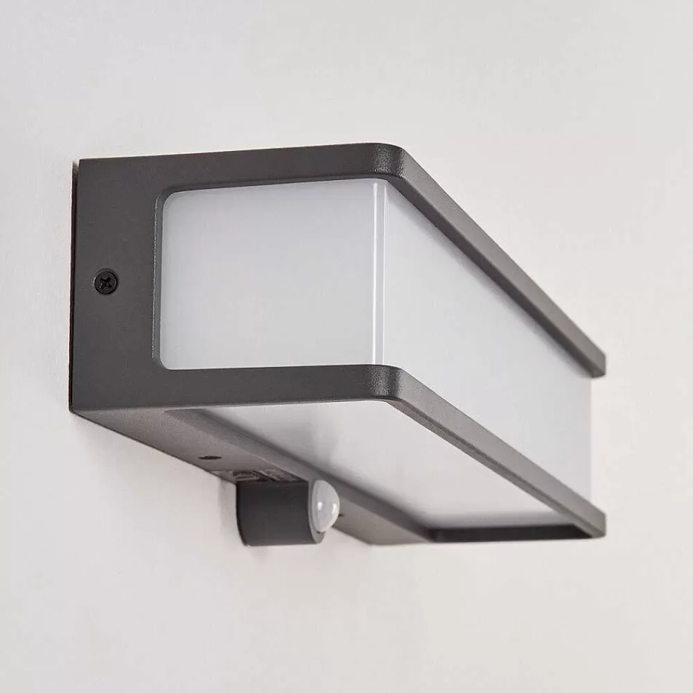 hofstein Applique Solaire Burseryd Led Anthracite, 1 Lumiere, Detecteur De Mouvement