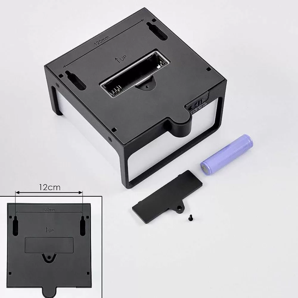 hofstein Applique Solaire Burseryd Led Noir, 1 Lumiere, Detecteur De Mouvement
