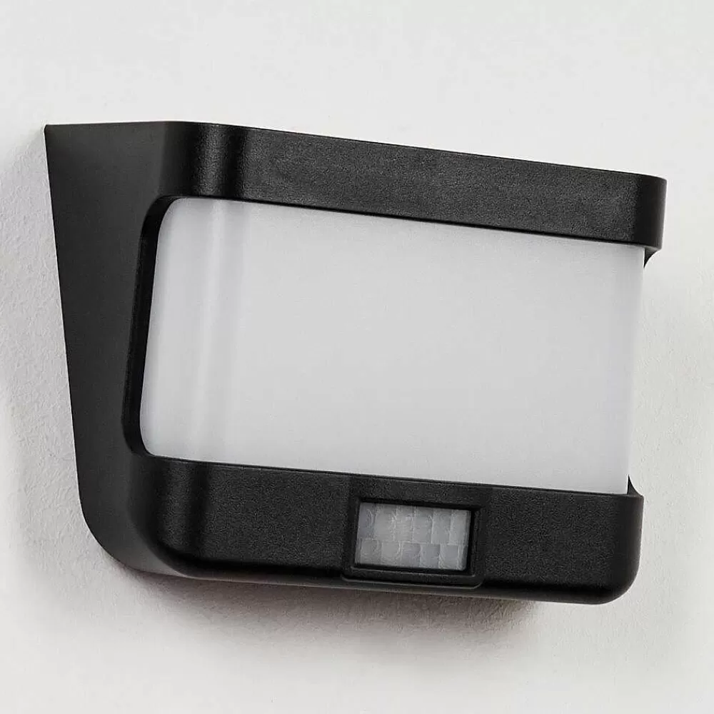 hofstein Applique Solaire Colchagua Led Noir, Blanc, 1 Lumiere, Detecteur De Mouvement
