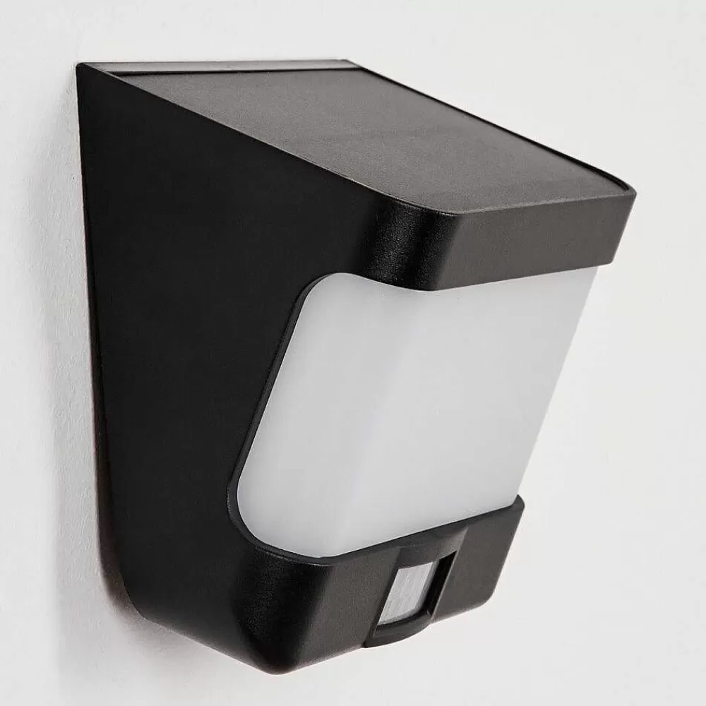 hofstein Applique Solaire Colchagua Led Noir, Blanc, 1 Lumiere, Detecteur De Mouvement