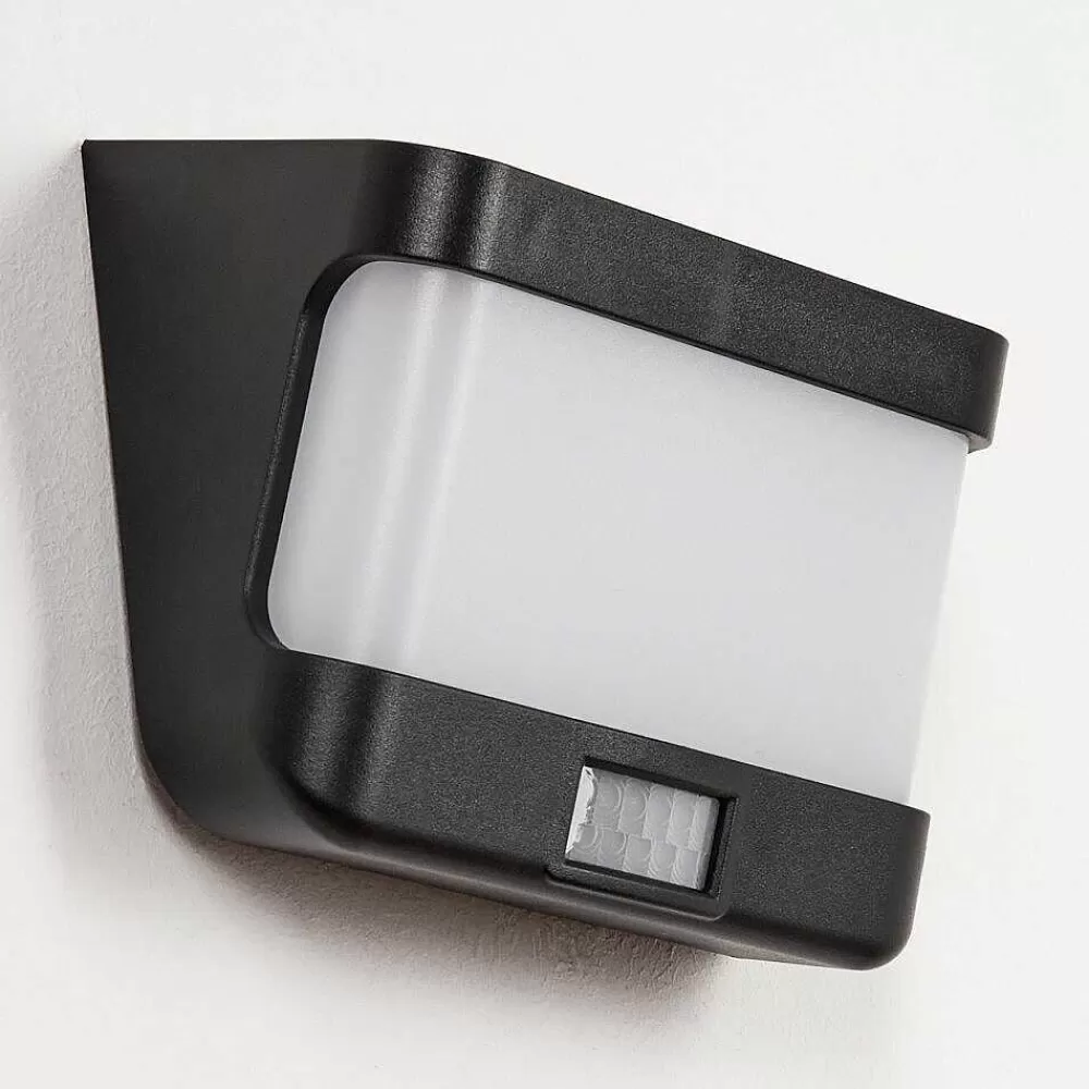 hofstein Applique Solaire Colchagua Led Noir, Blanc, 1 Lumiere, Detecteur De Mouvement