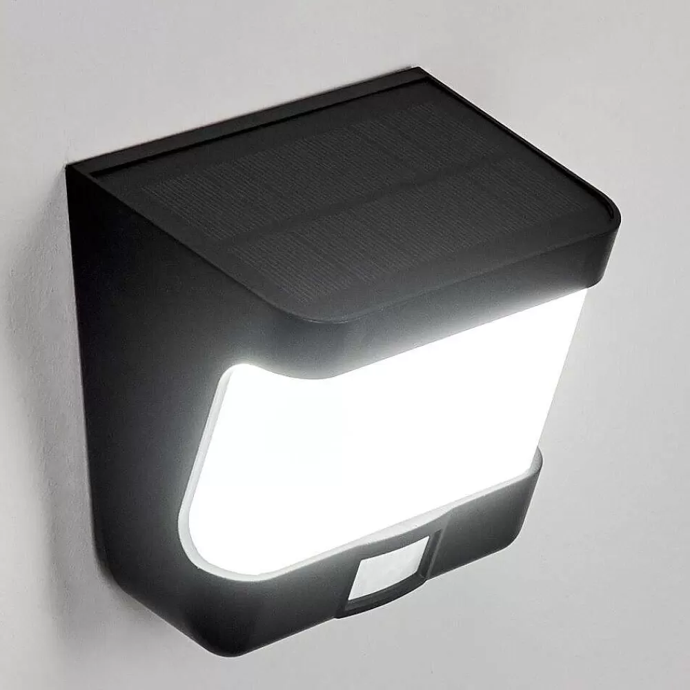 hofstein Applique Solaire Colchagua Led Noir, Blanc, 1 Lumiere, Detecteur De Mouvement
